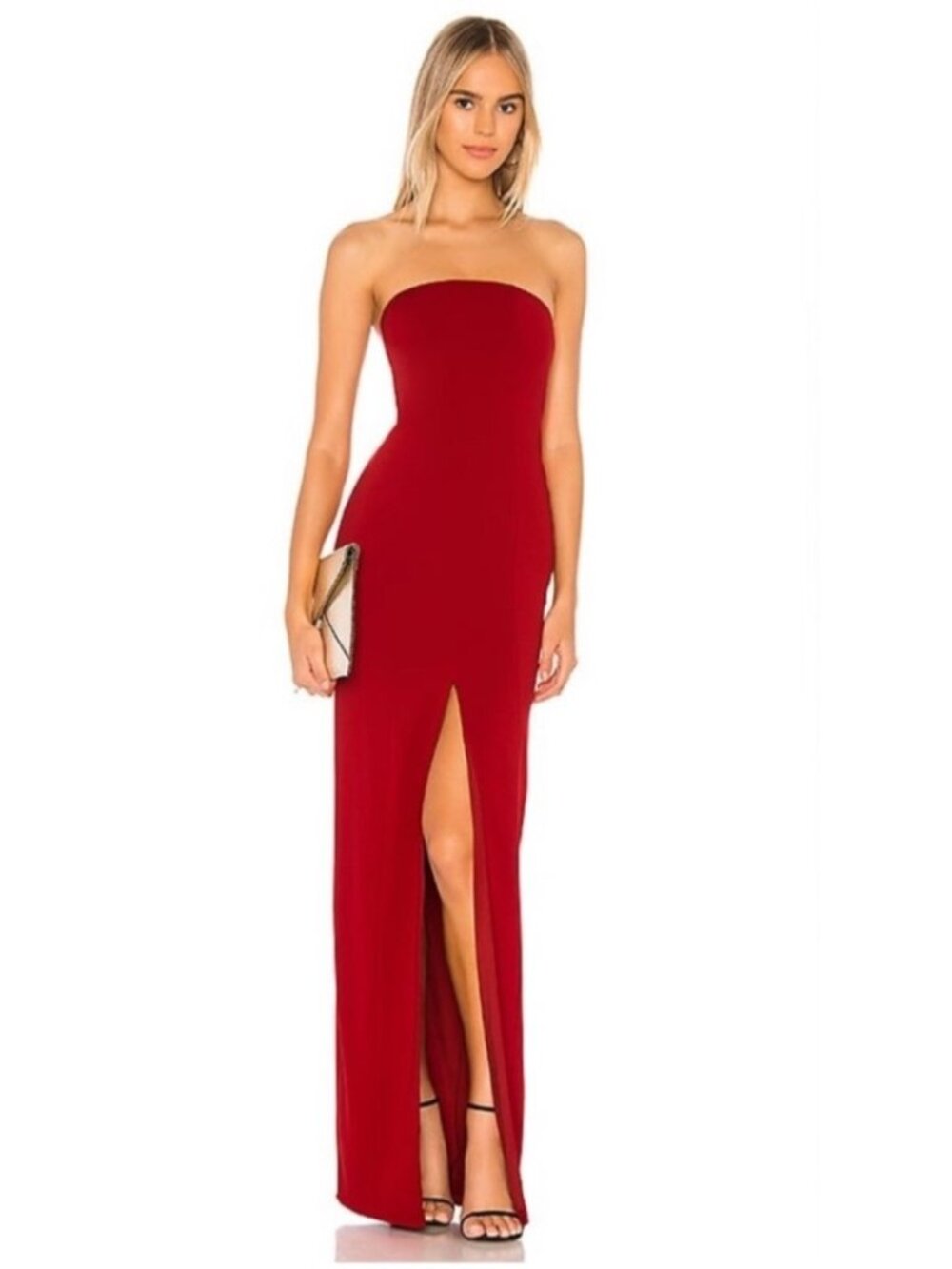 NWT Jay Godfrey Martell Strapless Slit Skirt Maxi Dress